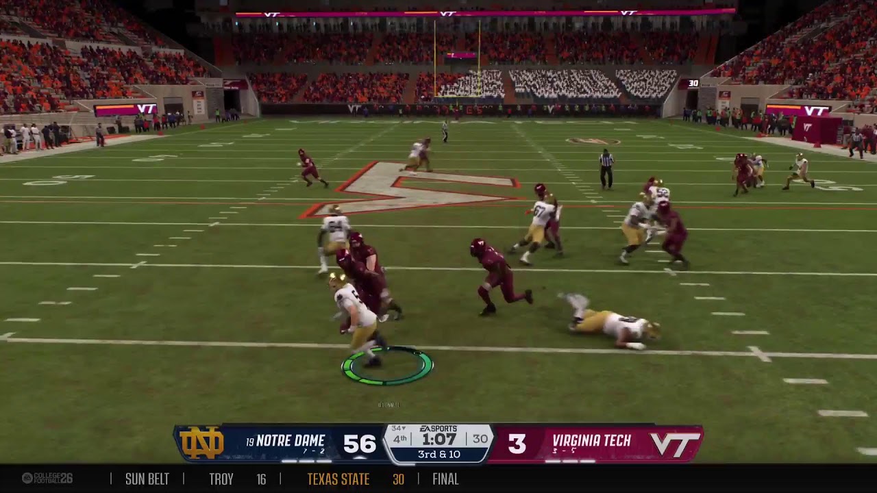 BBCFL S9 Wk 10 Notre Dame v Virginia Tech