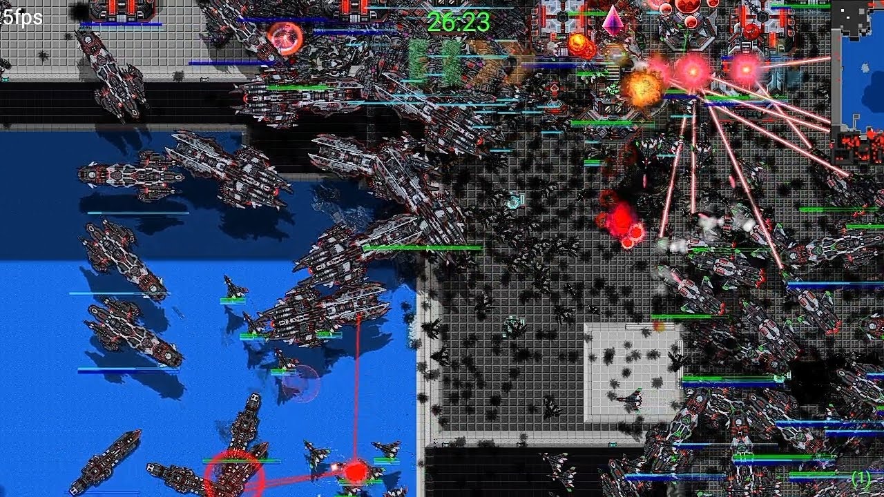 Rusted Warfare, War Commander mod. 1vs5 impossible AI. Rw. WCMOD.
