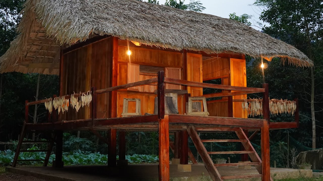 TIMELAPSE: 1000 Days Building a Farm in the Forest, P6( Free electricity from water ), Off Grid