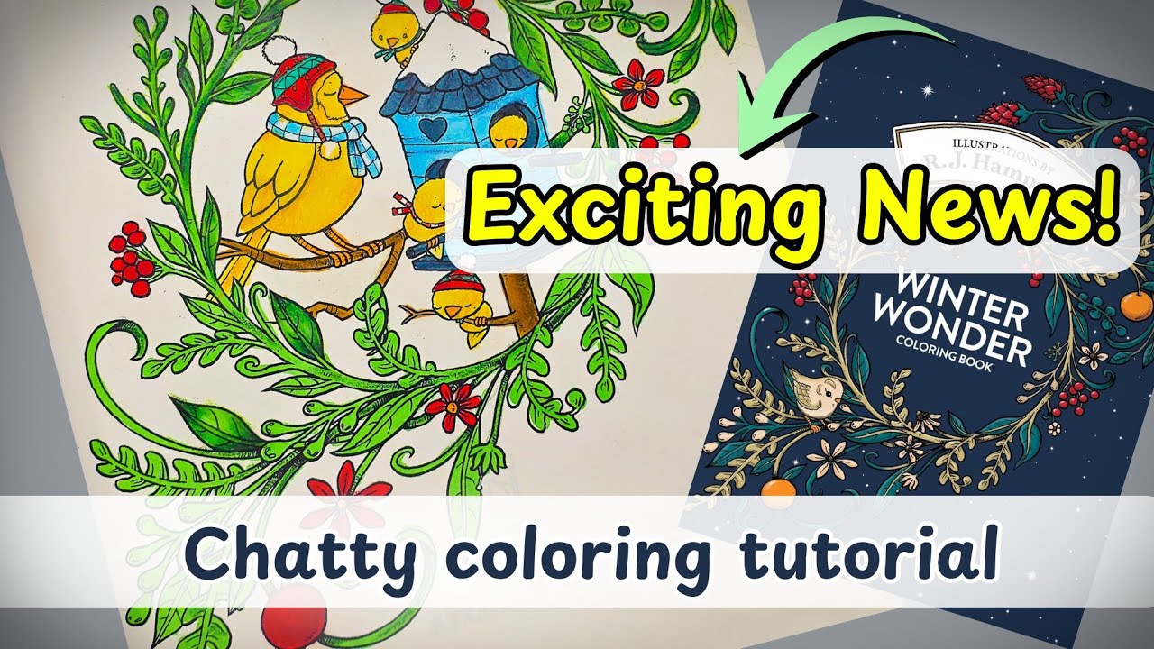 Coloring in Winter Wonder with Prismacolors | ADULT coloring