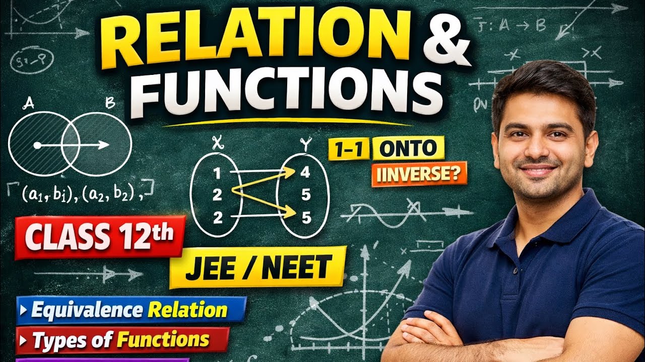 L -1 EXERCISE 1.1 Relation & Functions Explained Clearly | Class 12 Board + JEE