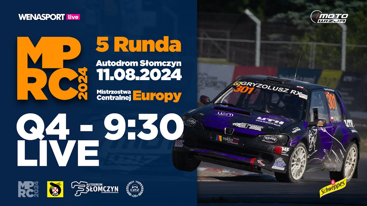 NA ŻYWO Q4 // 5 Runda MPRC 2024 Mistrzostwa Polski RallyCross,  Autodrom Słomczyn // LIVE STREAM