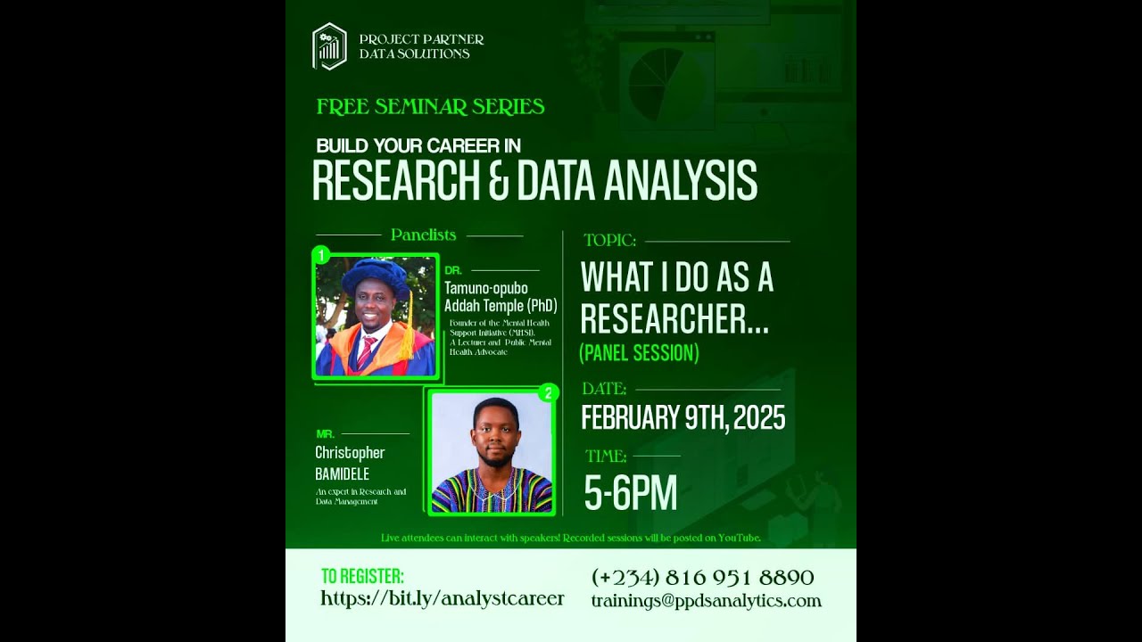 What I do as a researcher - Dr Addah & Mr Chris