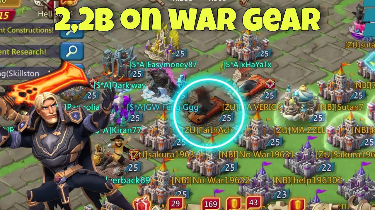 Lords Mobile - Lets hit 2b online castles with a lot of troops. Lost leader again?