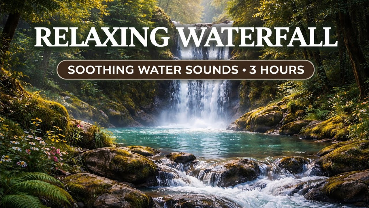 Powerful Waterfall Sounds | 3 Hours Natural White Noise for Deep Sleep (No Music)