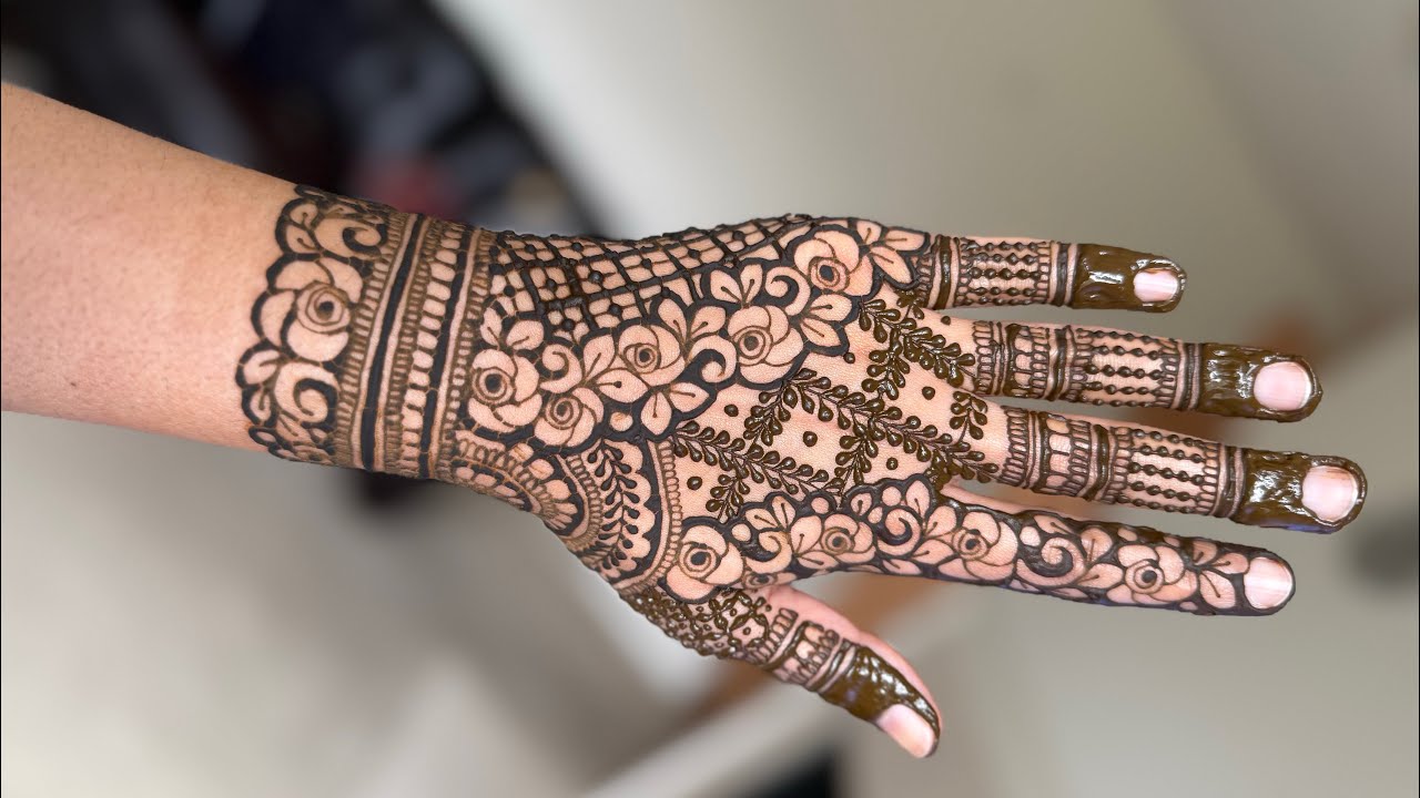 back hand mehndi tutorial | simple floral mehndi design | mehndi for beginners step by step 2025