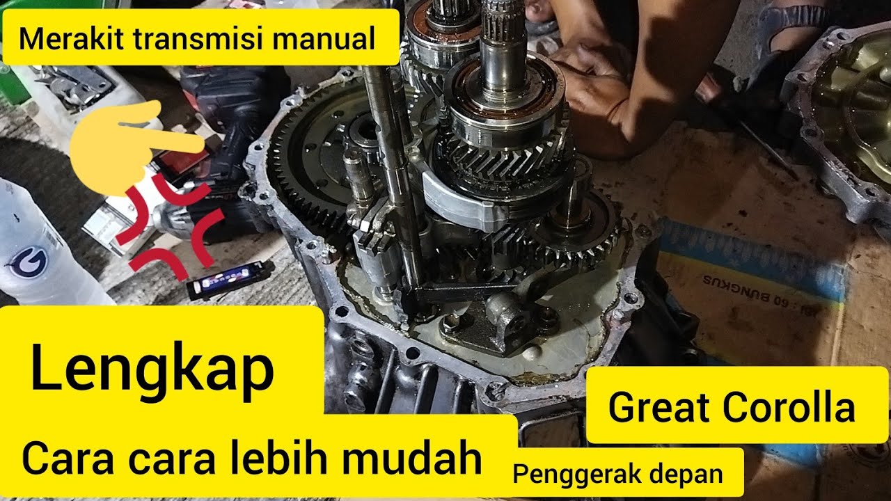 TAHAP MERAKIT TRANSMISI MANUAL , TOYOTA GREAT COROLLA/SOLUNA part #3