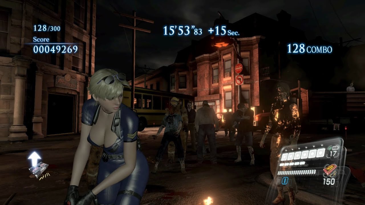 Resident Evil 6 mercenaries mod map ( STAGLA ) - solo 300 c full - Sherry