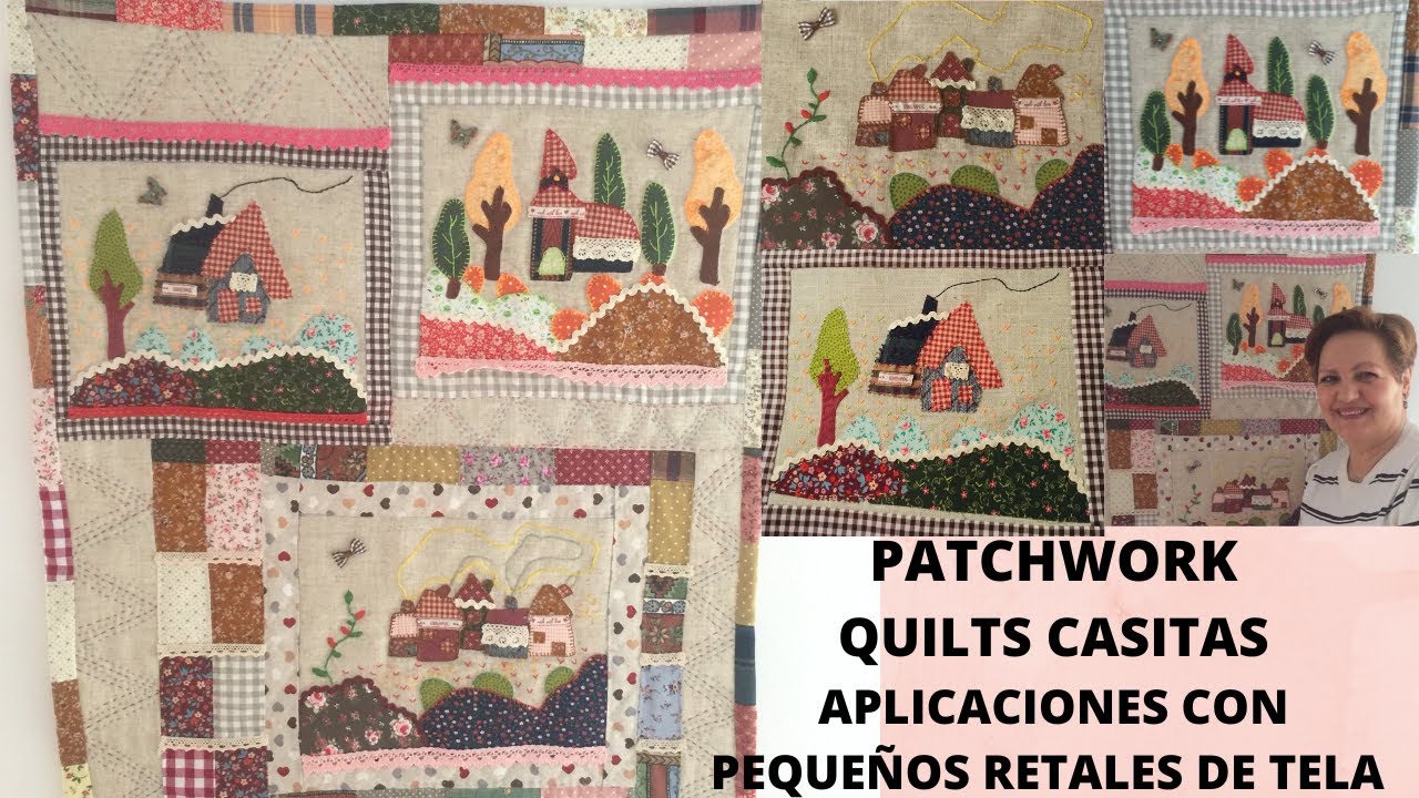 DIY  Como hacer pueblo casitas country  Patchwork y aplicaciones, hecho a mano handmade