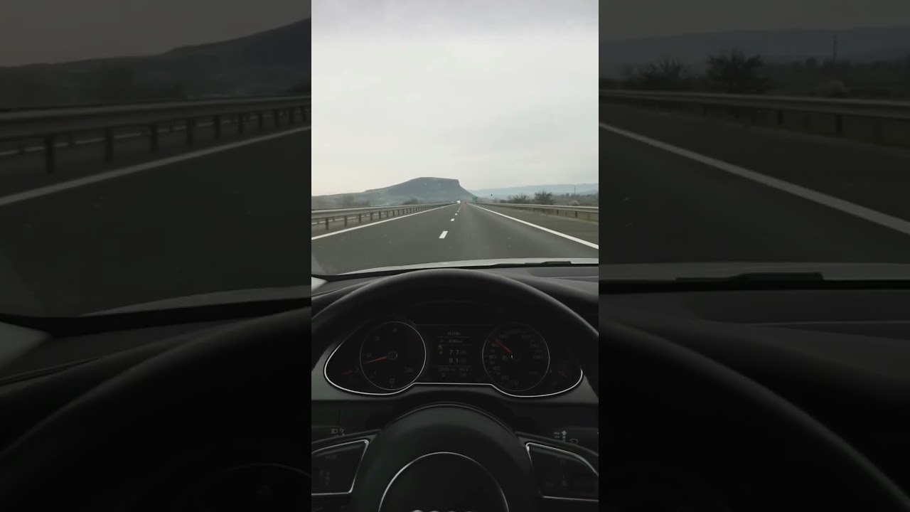 Audi A4 on the Romanian highway