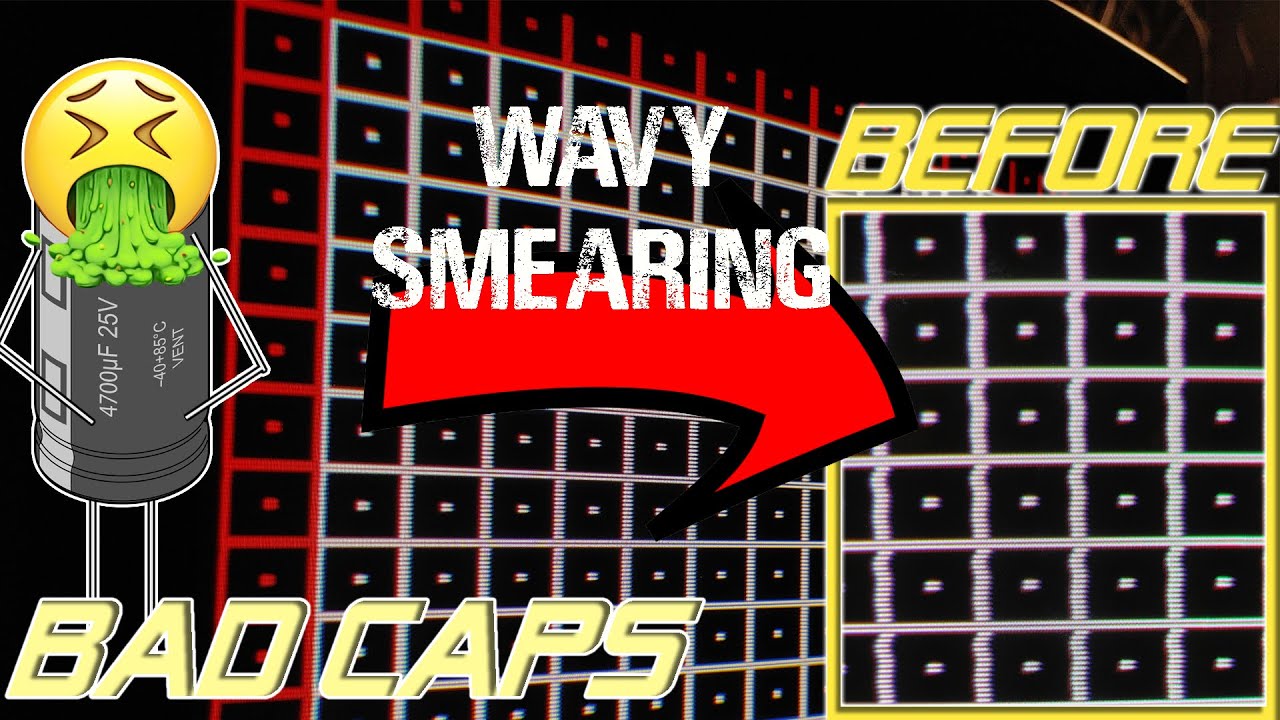 Sony PVM 1341 CRT Wavy Image ... Full Deflection and Power Recap ... Squiggly Ghosting Smearing