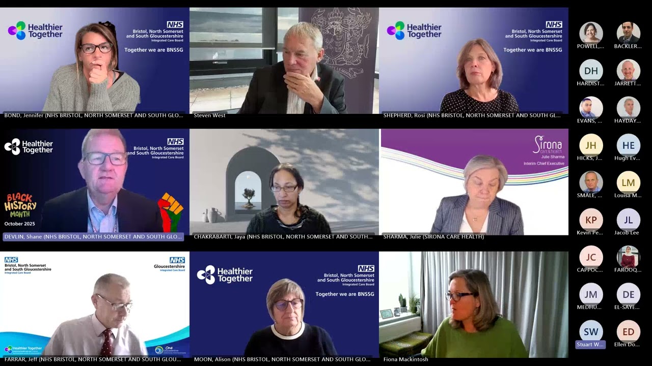 NHS Bristol, North Somerset and South Gloucestershire ICB Board Meeting - October 2025