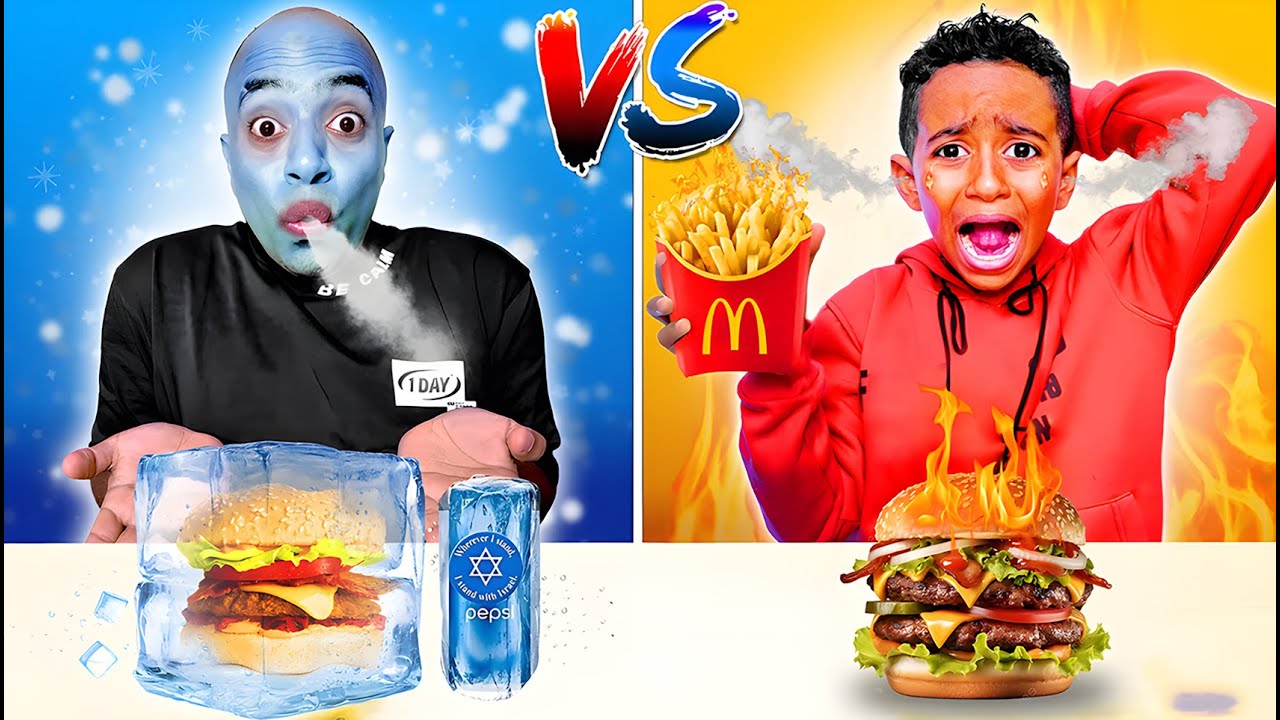 انهيار وبكاء ادم في اصعب تحدي البارد vs الساخن😭💔 !! لمدة يوم كامل ⏰😱(غفلووني )