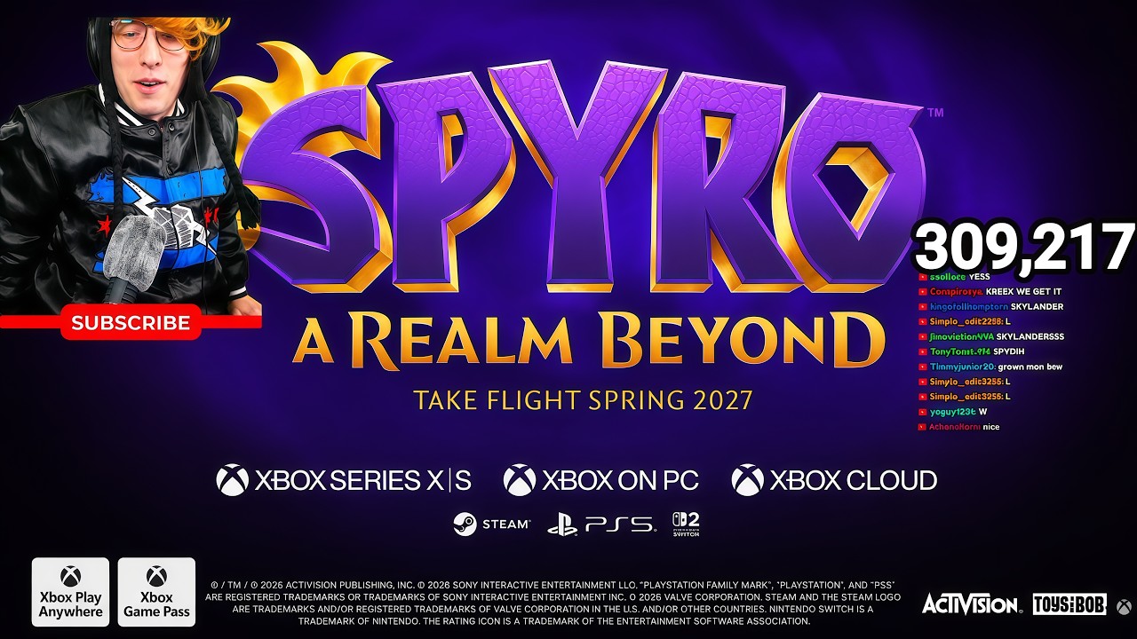 KreekCraft смотрит трейлер: Spyro: A Realm Beyond | Кинематографический анонс