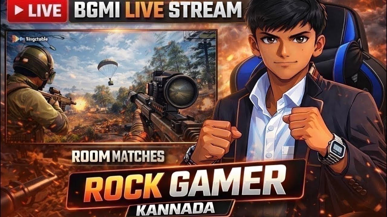 BGMI LIVE KANNADA | ROAD TO 3K FAMILY | #bgmilive #shortslive #smrlive #rockgamerkannada #kannadaliv