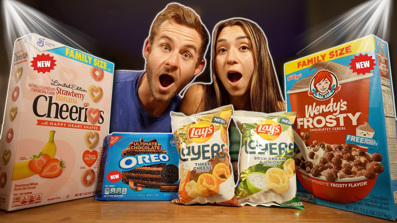 Eating ALL NEW 2022 Junk Foods! (Cereal, Oreos & More!)