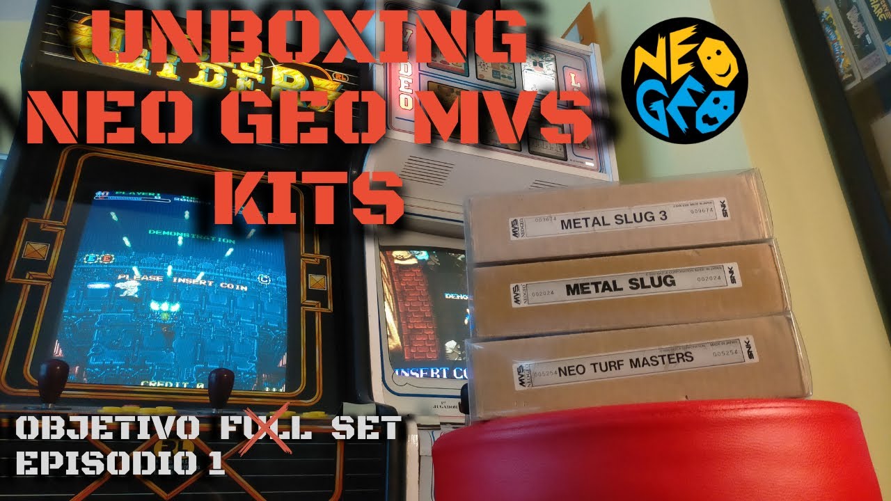 !!UNBOXING NEO GEO MVS!!  ¿¿Que traían las versiones ARCADE de METAL SLUG y NEO TURF MASTERS??