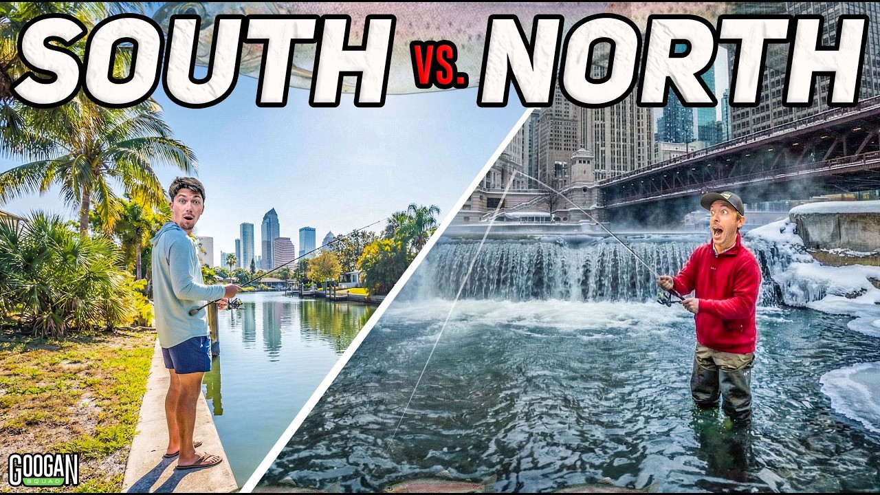 NORTH vs. SOUTH 3 DAY Cross Country FISHING CHALLENGE!