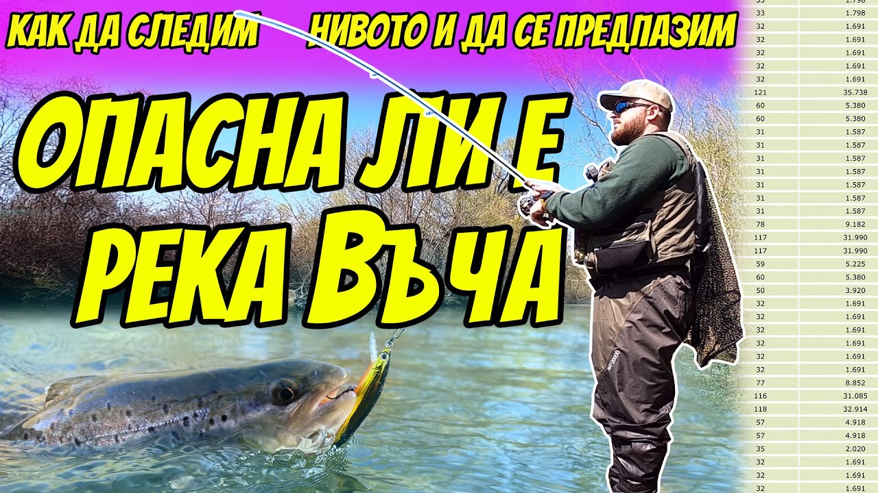 Риболов на пъстърва на река Въча. Как да следим нивото на реката и да се предпазим!
