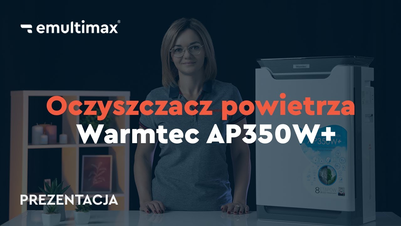 Oczyszczacz powietrza Warmtec AP350W+ z nawilżaczem i lampą UV-C. Idealny dla alergik&oacute;w!