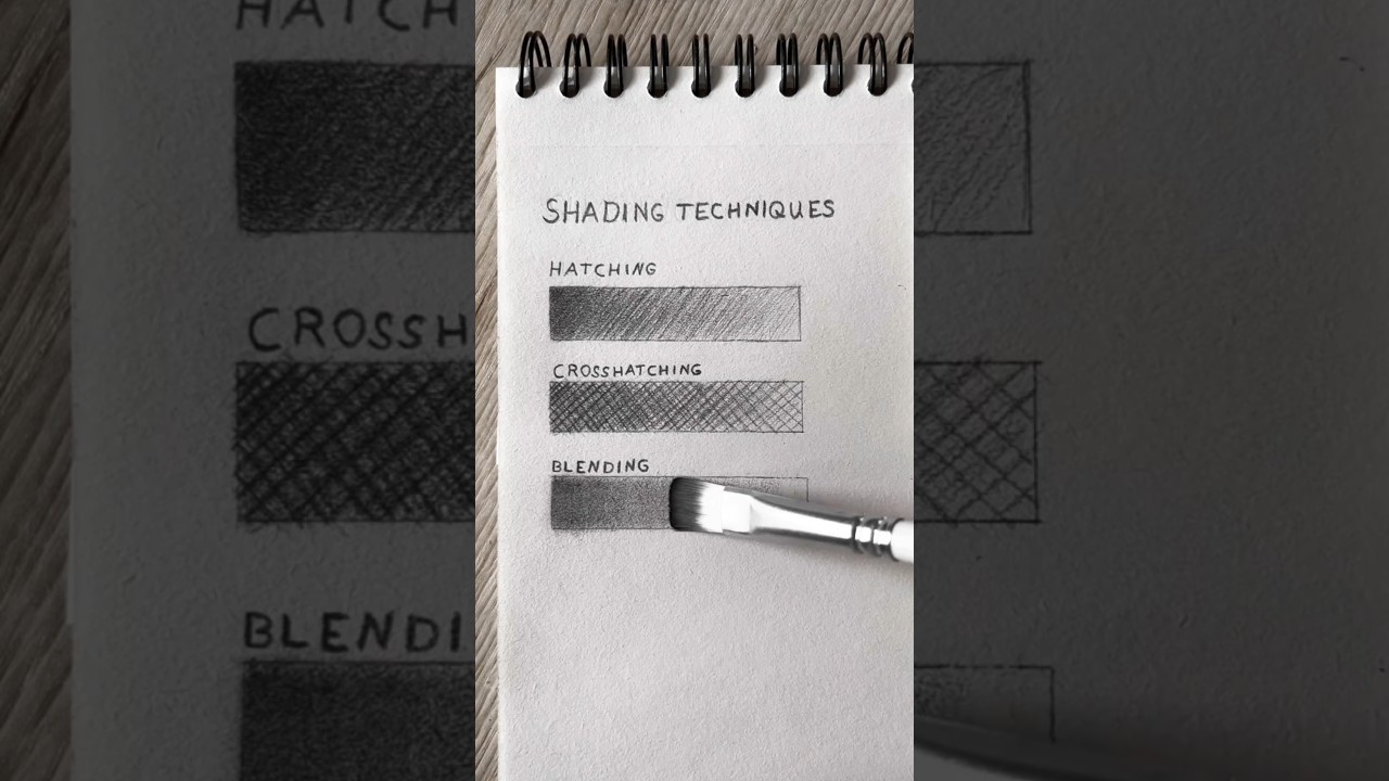 shading Techniques 🤍🤍 | 1. Hatching, 2. Crosshatching, 3. Blending
