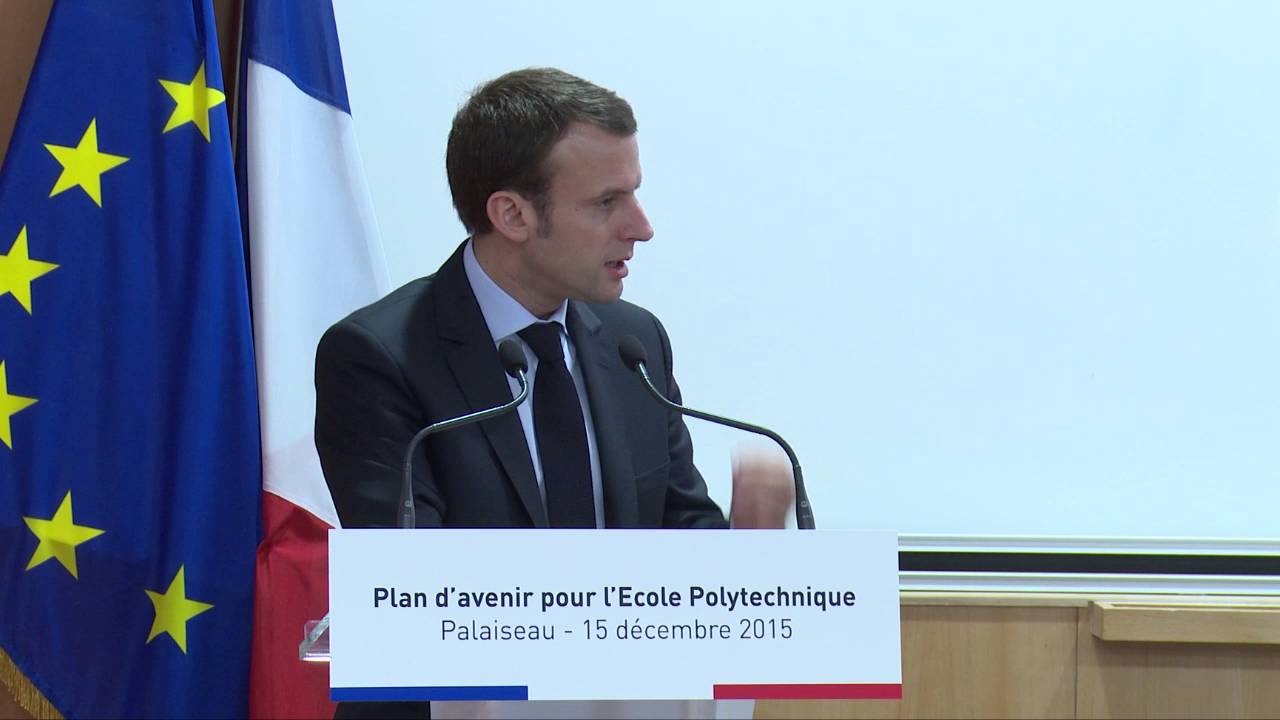 Intervention d'Emmanuel Macron, ministre de l’Économie, à l'École polytechnique
