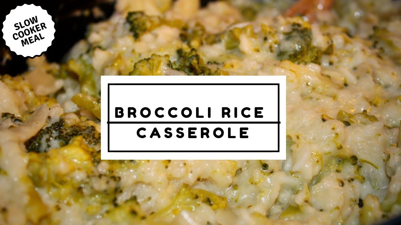 Simple Slower Cooker Broccoli Rice Casserole Recipe