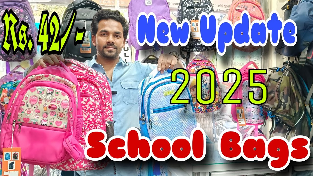 Mumbai Wholesale Bags Market/ Rs. 42/- Challenging Rate/ School Bag 2025