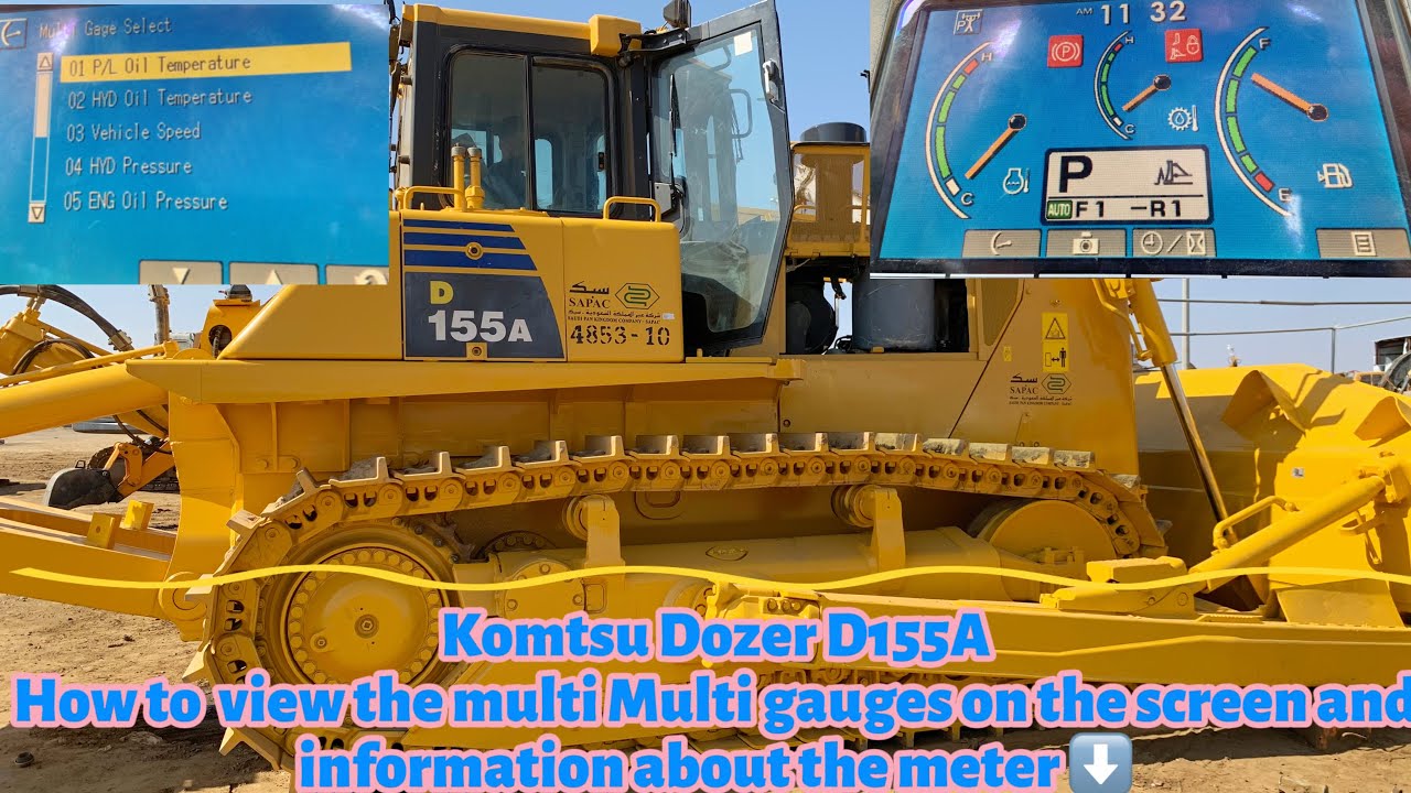 #    Komats’uD155A how to the multi guages on the screen #komat’su #all information about the disply