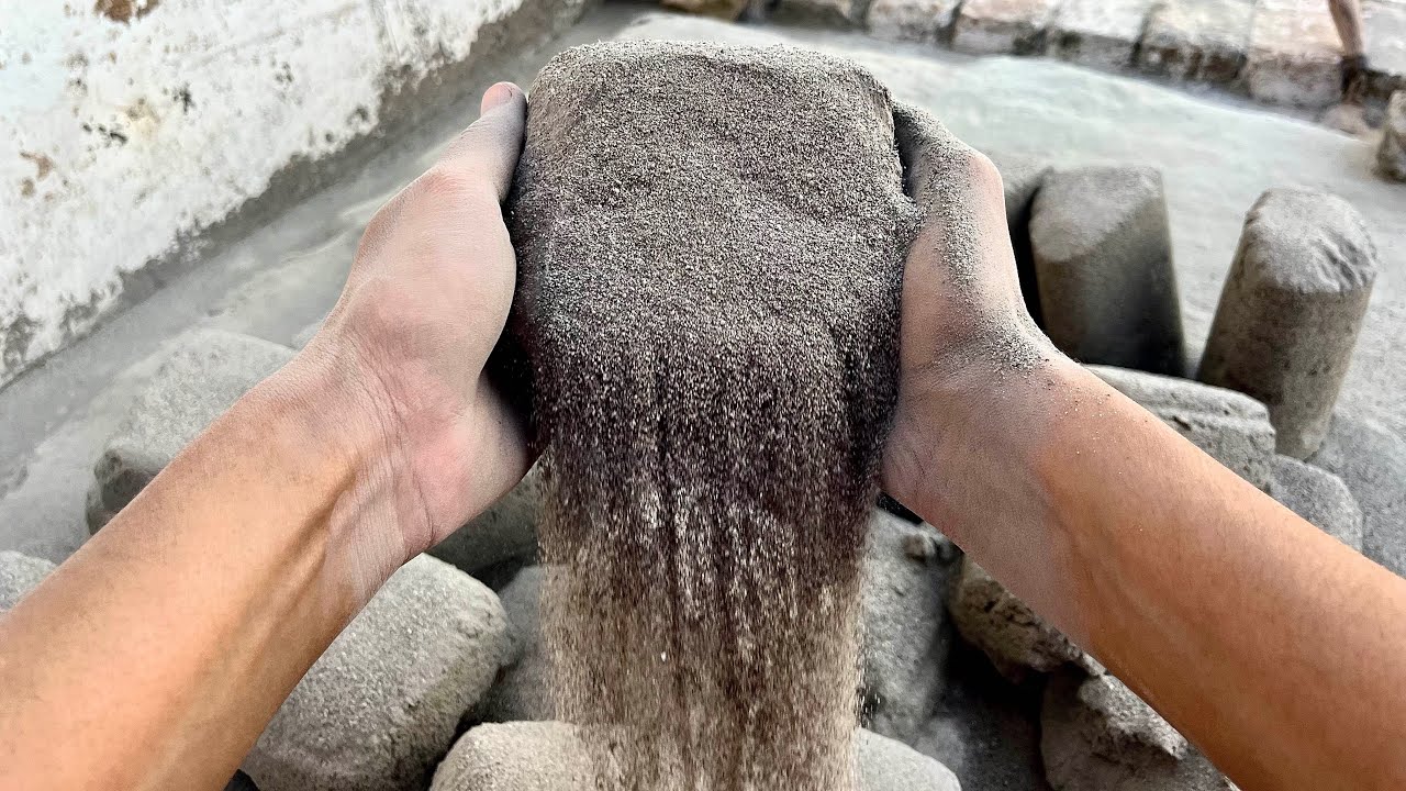 New || Hbd 🥳@QabeQusain Pure Sand Dust Volcano Floor crushing crumbli asmr || bht hi dusty sand hai 