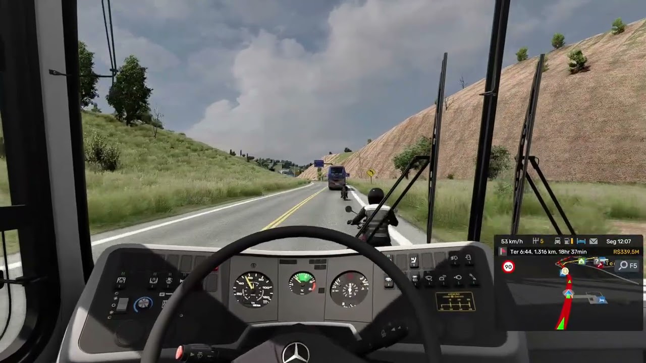 Euro Truck Simulator 2 mapa eaa viagem de onibus part1 g29