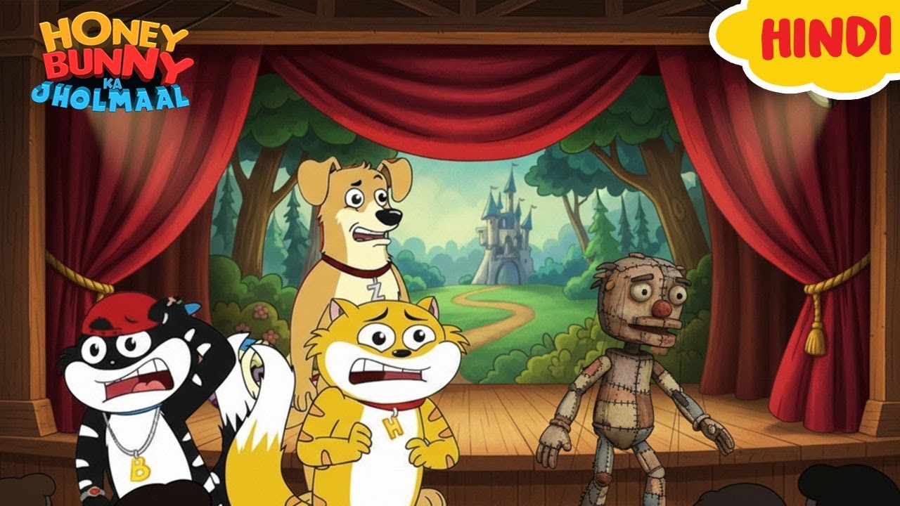 Honey Bunny ने देखा ज़िंदा Puppet | Cartoon For Kids | Gags In Hindi | Animated Stories