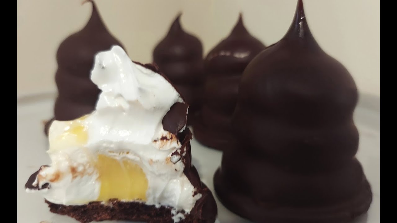 KREMBO - Marshmallow coated Chocolate filled lemon cream #Krembo