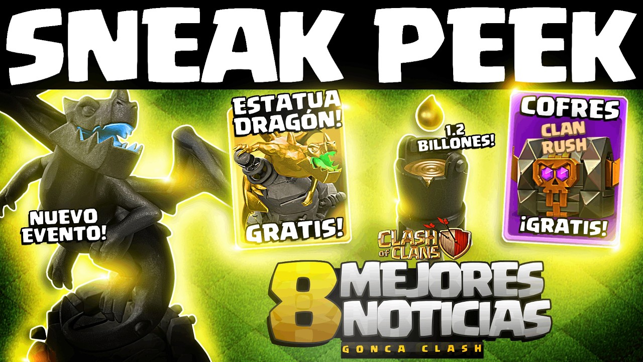 🚨 SNEAK PEEK: GRATIS MEJOR DECORACIÓN de la HISTORIA y TODO LO NUEVO del CLAN RUSH | Clash of Clans
