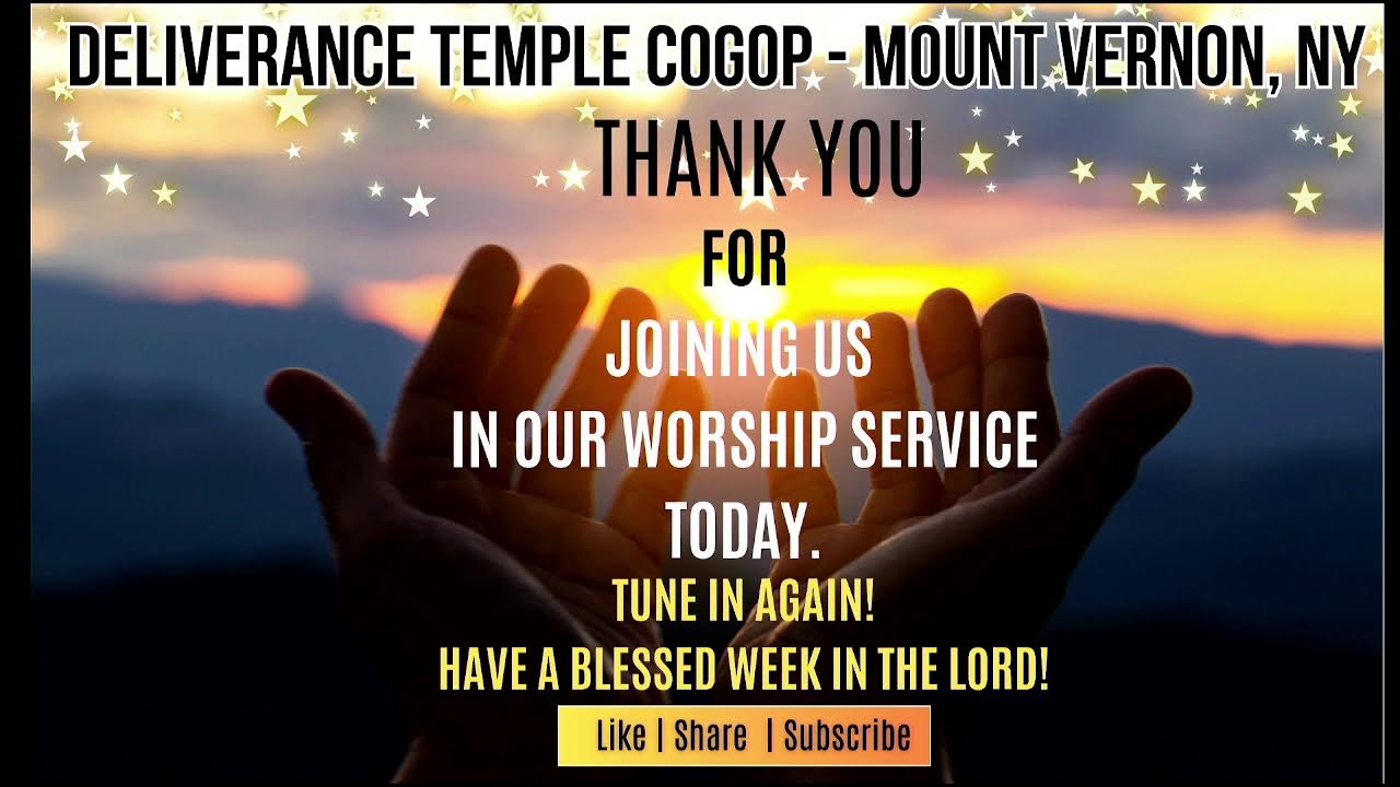 Deliverance Temple COGOP Live Stream-2/15/2026