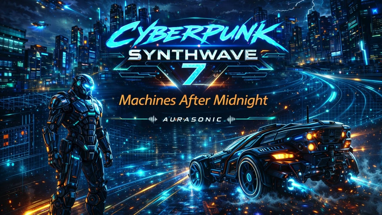 Cyberpunk Synthwave 7 — Machines After Midnight 🤖 Dark Futuristic Energy | AURASONIC