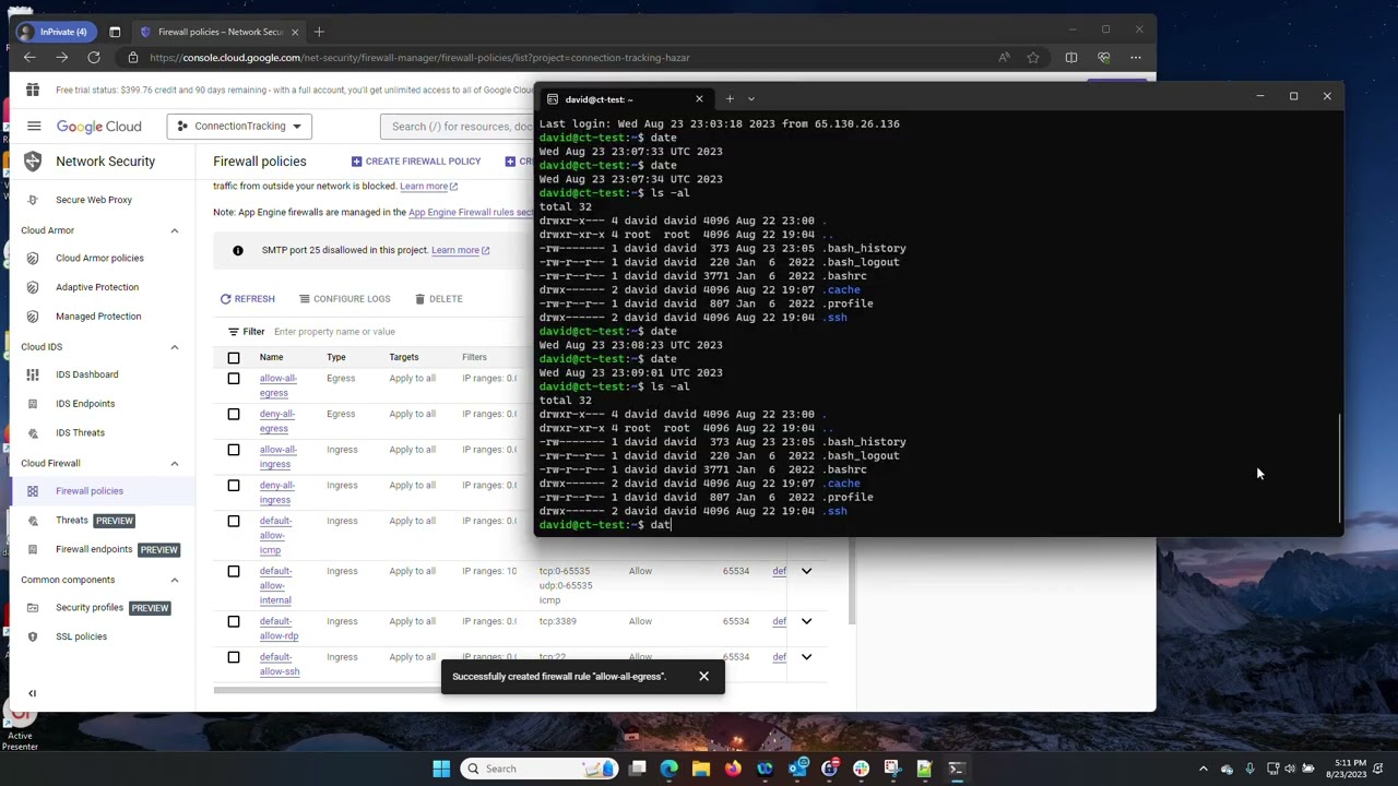 Google Cloud Containment Not Possible with VPC Firewall Rules
