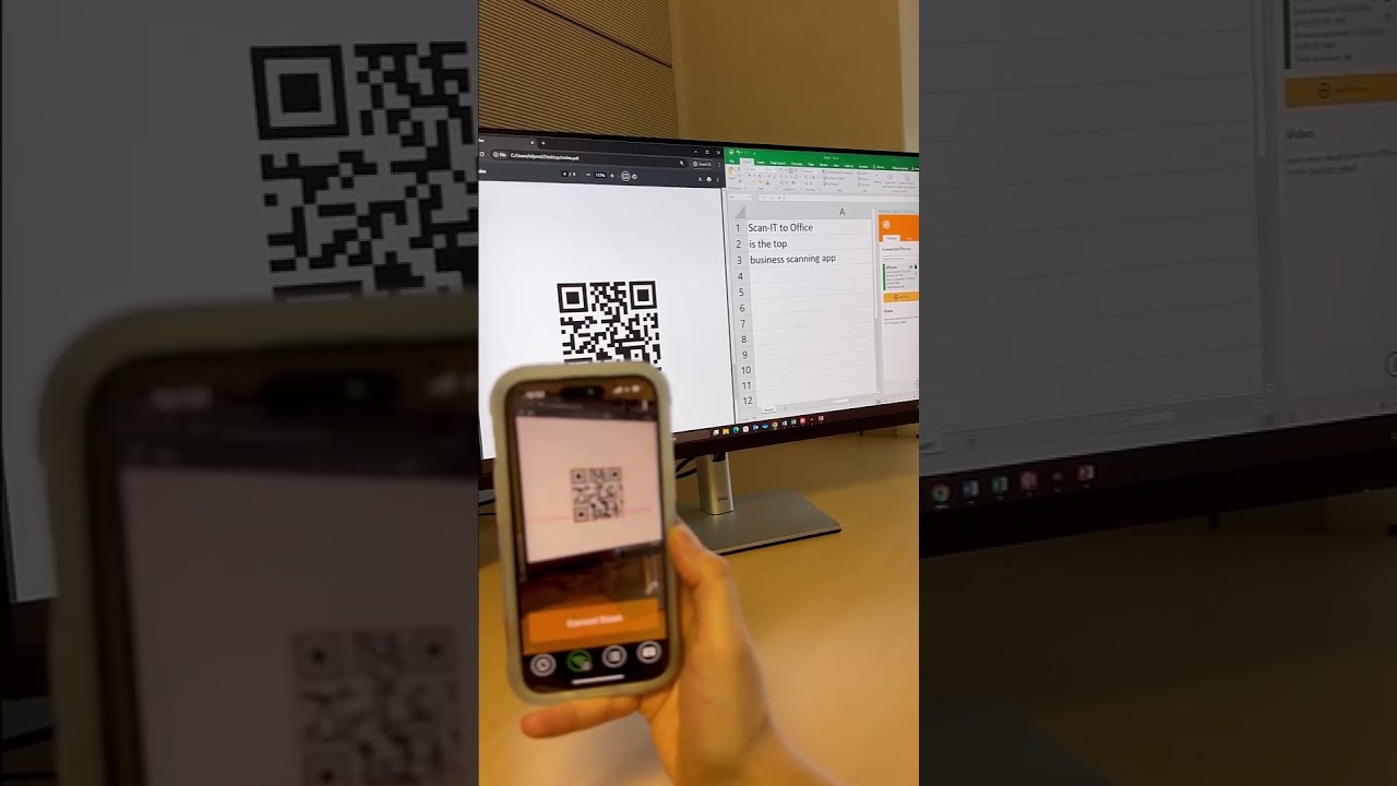Scan barcodes into #Excel and transform your phone into a professional barcode scanner! #shorts