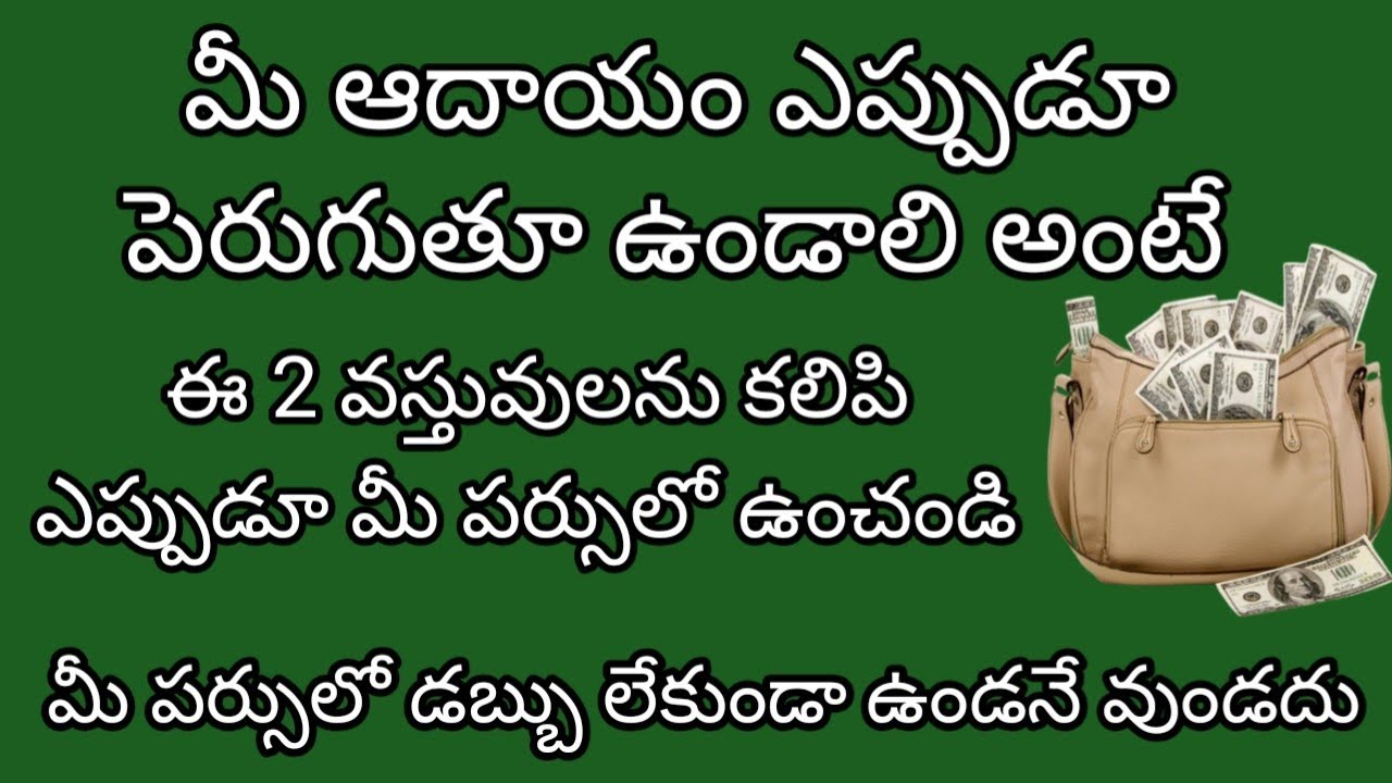 మీ ఆదాయం ఎప్పుడూ పెరుగుతూ స్థిరమైన ఆదాయం వస్తూ ఉండాలి అంటే ఈ 2 వస్తువులు కలిపి మీ పర్సులో ఉంచండి