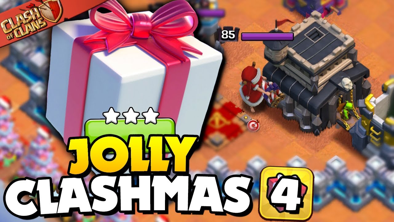 Легкое испытание Jolly Clashmas №4 на 3 звезды (Clash of Clans)