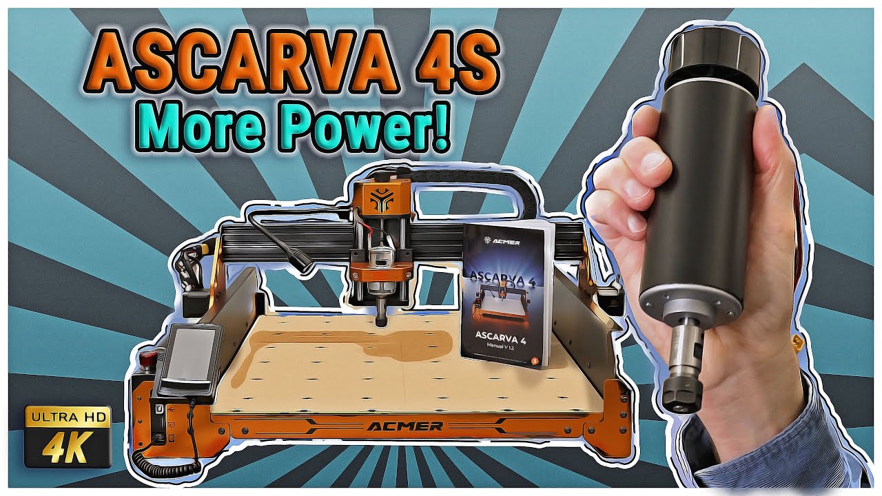 ASCARVA 4S — мощный шпиндель! #acmer #cncrouter #project #upgrade #fun