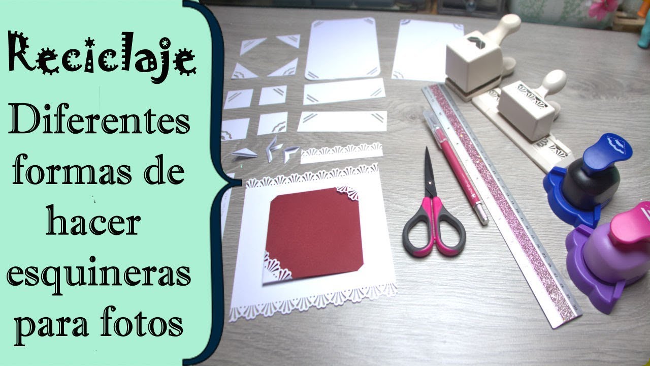 Diferentes formas de hacer esquineras para fotos y reciclando