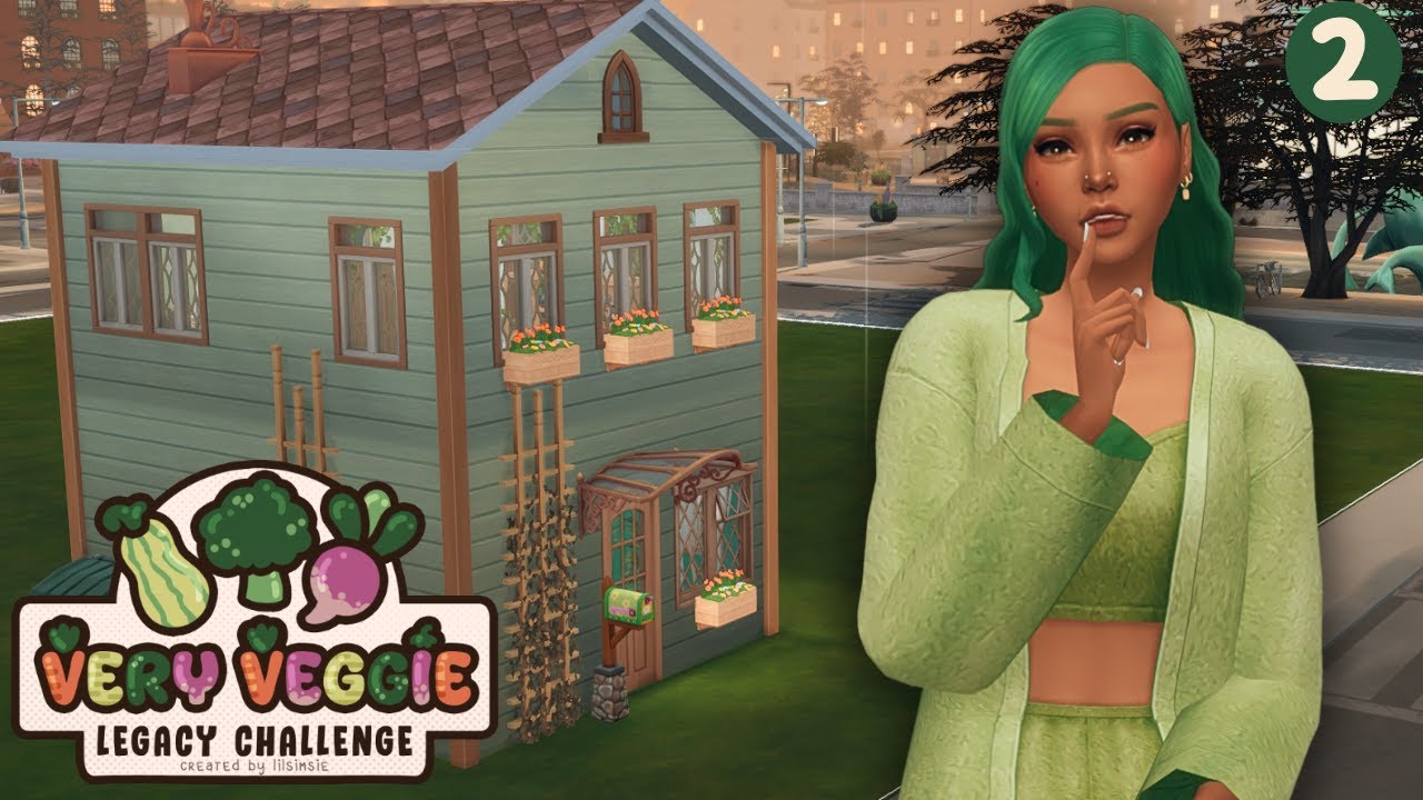 Rags to Riches House | Very Veggie Legacy Challenge 🥦 02 | The Sims 4