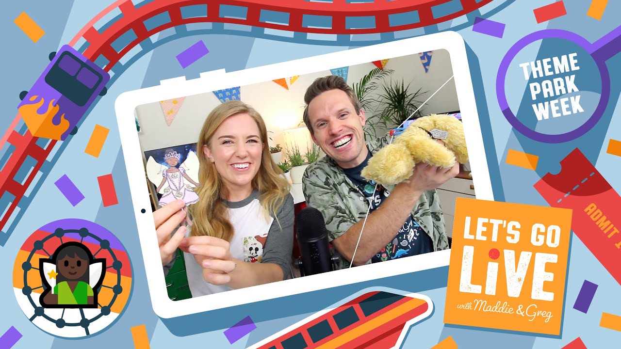 ENCHANTED WOODS! Teddy Zipline & Fairy Puppet | Theme Park Week | #43 LET'S GO LIVE Maddie & Greg
