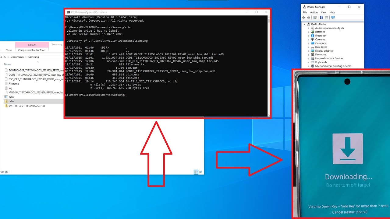 Flash SAMSUNG via CMD | Odin Command line