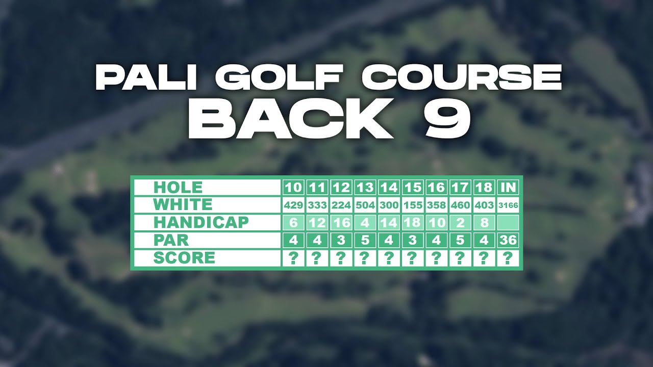 Back 9 Of Pali Golf Course Hawaii