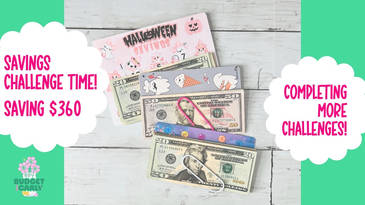 Cash Stuffing Savings Challenges | Saving $360 & Completing Challenges! | #budgetingcommunity