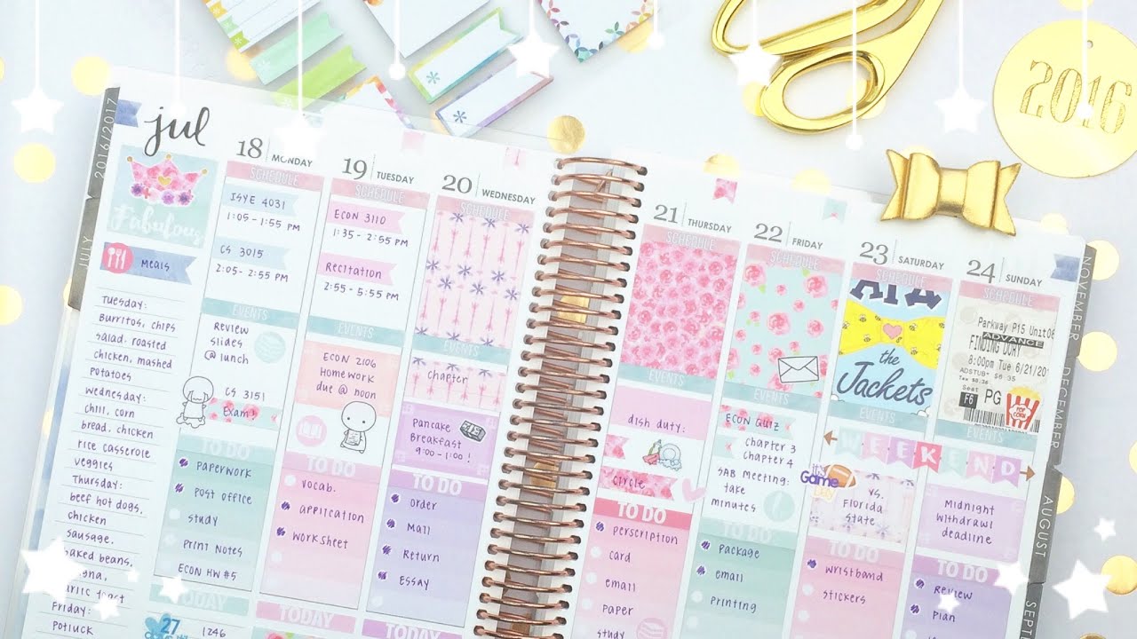 How to Plan for School! Plan with Me ft. The Coffee Monsterz Co. - Floral Princess Kit