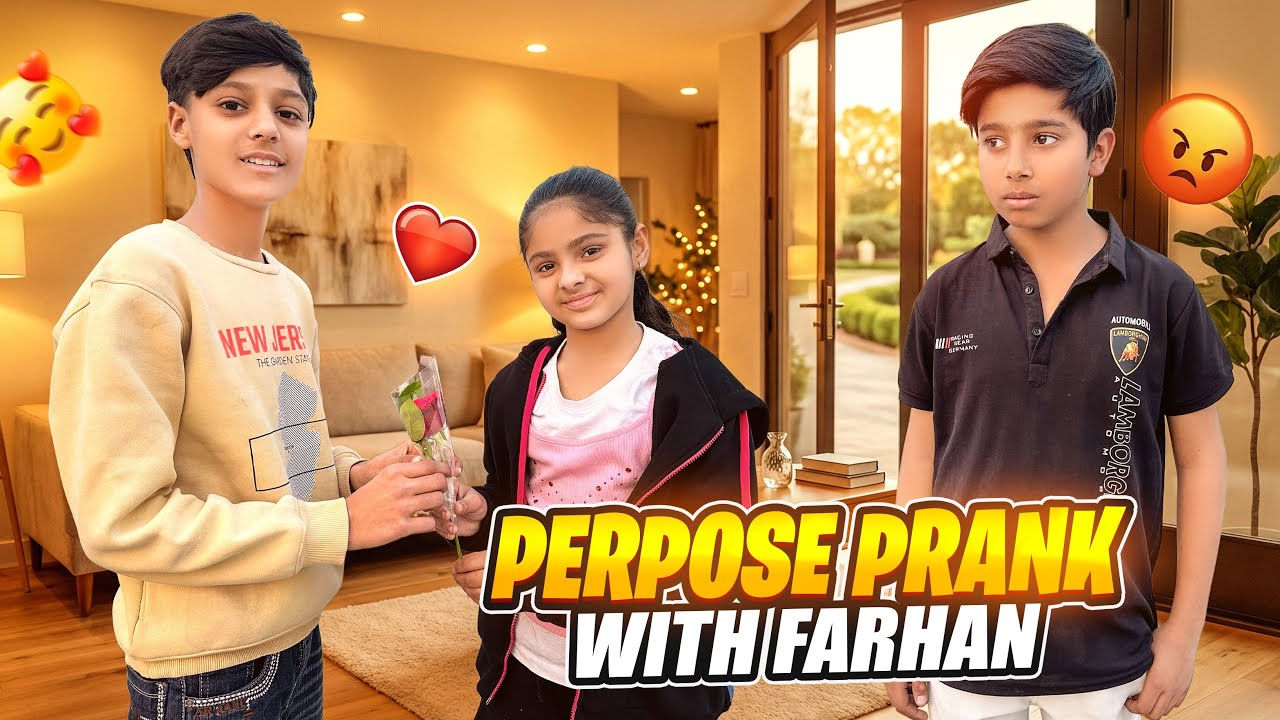 PROPOSING PRANK ON FARHAN WITH DUGGU ❤️😍|| FARHAN DUGGU CHHERY 🥺