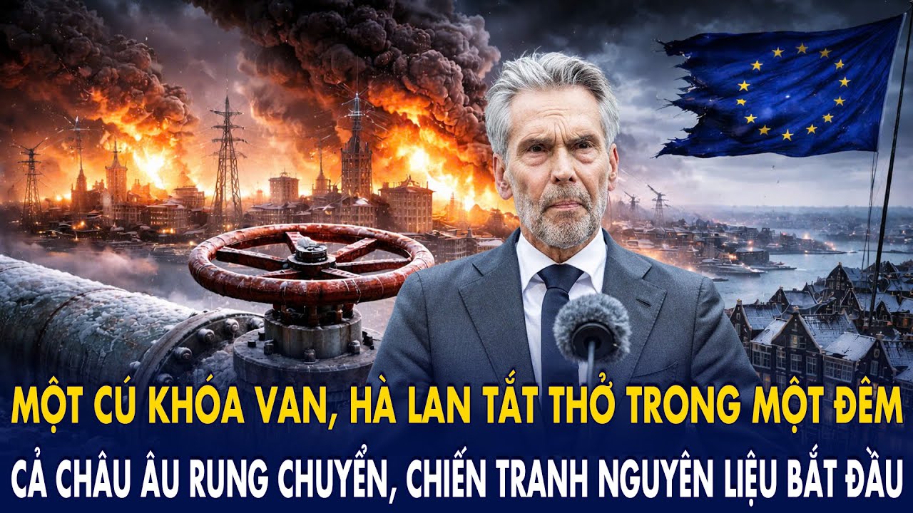 Một cú khóa van, Hà Lan “tắt thở” trong một đêm: C.Âu rung chuyển, chiến tranh nguyên liệu bắt đầu